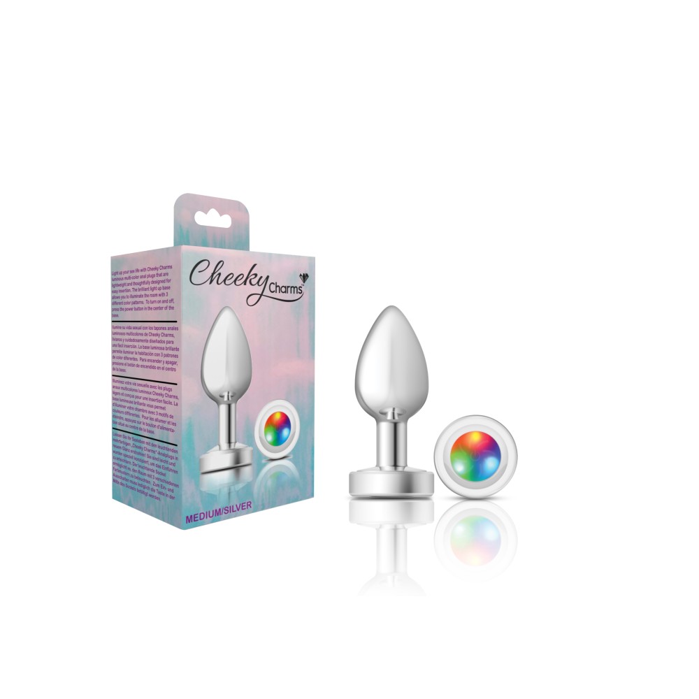 Light Up Silver Metal Plug - Medium