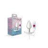 Silver Anchor Buttplug Kit - Clear Iridescent/pink