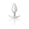 Silver Anchor Buttplug Kit - Clear Iridescent/teal