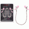 Nipple Play Crystal Chain Nipple Clamps - Pink