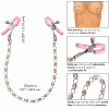 Nipple Play Crystal Chain Nipple Clamps - Pink