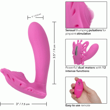 Venus Butterfly Silicone Remote Pulsating Venus G - Pink