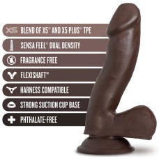Au Naturel - Troy - 6 Inch Dildo - Chocolate Au Naturel - Troy - 6 Inch Dildo - Chocolate