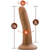 Dr. Skin Silicone - Dr. Lucas - 5 Inch Dong With Suction Cup - Mocha