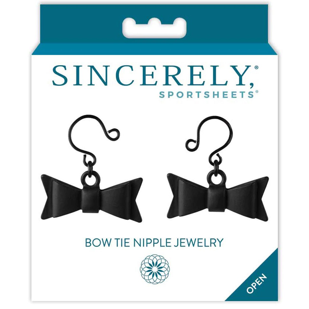 Bow Tie Nipple Jewelry - Black