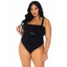 2 Pc Bandeau and Suspender Bodysuit - 1x/2x - Black 2 Pc Bandeau and Suspender Bodysuit - 1x/2x - Black