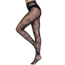 Butterfly Net Tights - One Size - Black