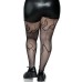 Flame Net Tights - 1x/2x - Black