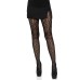 Leopard Net Tights - One Size - Black
