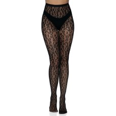 Leopard Net Tights - One Size - Black