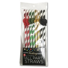 Happy Fucking Birthday Tall Party Straws