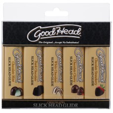 Goodhead - Slick Head Glide - Chocolate - 5 Pack - 1 Fl. Oz. Goodhead - Slick Head Glide - Chocolate - 5 Pack - 1 Fl. Oz.
