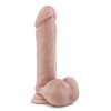Dr. Skin Plus - 8 Inch Posable Dildo With Balls - Vanilla