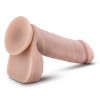 Dr. Skin Plus - 8 Inch Posable Dildo With Balls - Vanilla