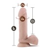 Dr. Skin Plus - 8 Inch Posable Dildo With Balls - Vanilla