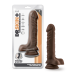 Dr. Skin Plus - 9 Inch Posable Dildo With Balls - Chocolate