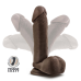 Dr. Skin Plus - 8 Inch Posable Dildo With Balls -  Chocolate