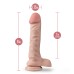 Dr. Skin Plus - 9 Inch Posable Dildo With Balls - Vanilla Dr. Skin Plus - 9 Inch Posable Dildo With Balls - Vanilla