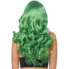 24 Inch Misfit Long Wavy Bang Wig - Green 24 Inch Misfit Long Wavy Bang Wig - Green
