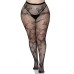 Butterfly Net Tights - 1x/2x - Black