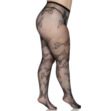 Butterfly Net Tights - 1x/2x - Black Butterfly Net Tights - 1x/2x - Black