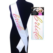 Glitterati Bride Sash - White Glitterati Bride Sash - White