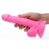 Pop Pecker 6.5 Inch Dildo With Balls - Pink