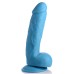 Pop Pecker 8.25 Inch Dildo With Balls - Blue Pop Pecker 8.25 Inch Dildo With Balls - Blue