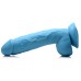 Pop Pecker 8.25 Inch Dildo With Balls - Blue Pop Pecker 8.25 Inch Dildo With Balls - Blue
