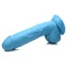 Pop Pecker 8.25 Inch Dildo With Balls - Blue Pop Pecker 8.25 Inch Dildo With Balls - Blue