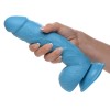 Pop Pecker 8.25 Inch Dildo With Balls - Blue