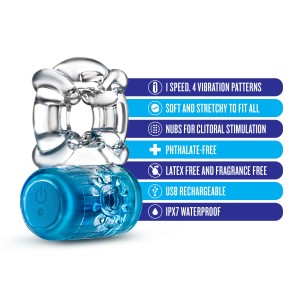 Play With Me - Pleaser Rechargeable C-Ring - Blue Play With Me - Pleaser Rechargeable C-Ring - Blue