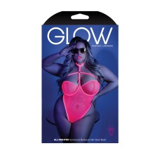 All Nighter Harness Bodysuit - Queen - Neon Pink All Nighter Harness Bodysuit - Queen - Neon Pink