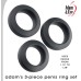 Adam's 3-Piece Penis Ring Set - Black