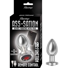 Ass-Sation Remote Vibrating Metal Plug - Silver Ass-Sation Remote Vibrating Metal Plug - Silver