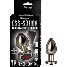Ass-Sation Remote Vibrating Metal Plug - Black Ass-Sation Remote Vibrating Metal Plug - Black