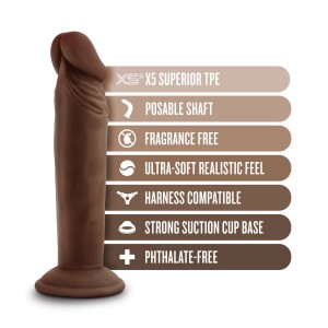 Dr. Skin Plus - 6 Inch Posable Dildo - Chocolate Dr. Skin Plus - 6 Inch Posable Dildo - Chocolate