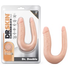Dr. Skin Silicone - Dr. Double - 12 Inch Double Dong - Vanilla Dr. Skin Silicone - Dr. Double - 12 Inch Double Dong - Vanilla