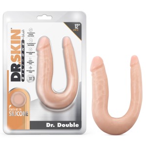 Dr. Skin Silicone - Dr. Double - 12 Inch Double Dong - Vanilla Dr. Skin Silicone - Dr. Double - 12 Inch Double Dong - Vanilla