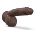Dr. Skin Plus - 8 Inch Thick Poseable Dildo With Squeezable Balls - Chocolate