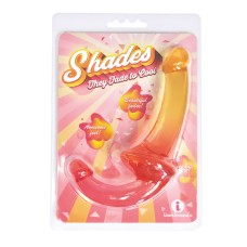 Shades - 9.5 Inch Strapless Double Dong - Pink to Orange Shades - 9.5 Inch Strapless Double Dong - Pink to Orange