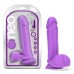 Neo - 8 Inch Dual Density Dildo - Neon Purple
