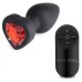 28x Silicone Vibrating Red Heart Anal Plug With Remote - Small 28x Silicone Vibrating Red Heart Anal Plug With Remote - Small
