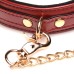 6 Piece Burgundy Bondage Set Burgundy Cuffs,  Collar and Leash
