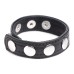Cock Gear Leather Speed Snap Cock Ring - Black