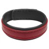 Leather and Velcro Cock Ring - Red