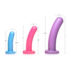 Triple Peg 28x Vibrating Silicone Dildo Set With Remote Triple Peg 28x Vibrating Silicone Dildo Set With Remote