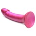 G-Tastic 7 Inch Metallic Silicone Dildo - Pink