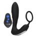 E-Stimulation and Vibration Butt Plug With Cock Ring and Wireless Remote Control - Black
