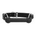 Silicone Bit Gag With Adjustable Bonded Leather  Straps - Black